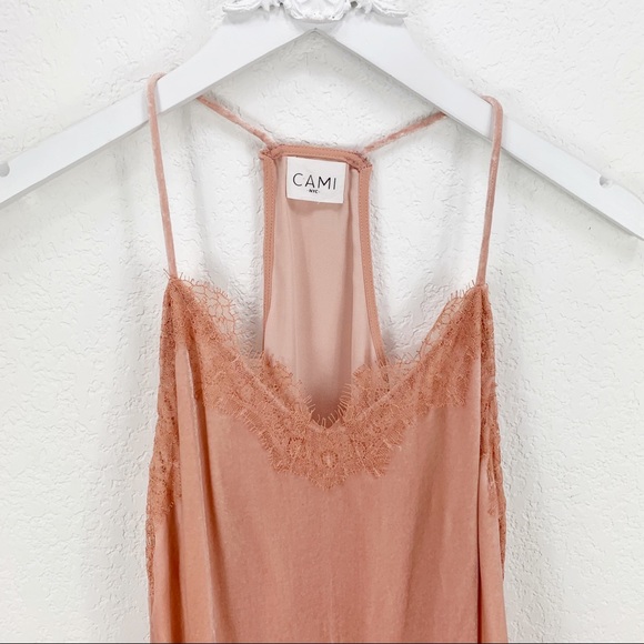 Cami NYC The Racer Velvet Blush Tank Top - Picture 3 of 6